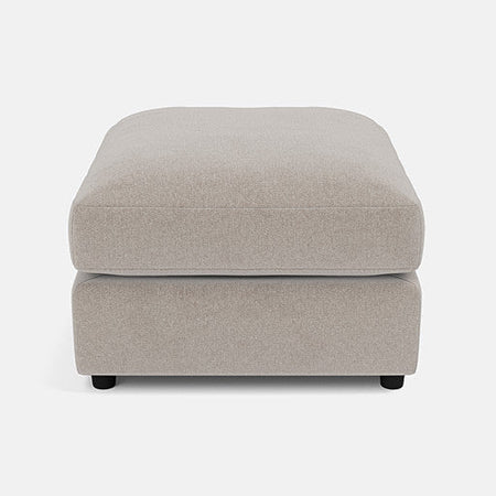 Chelsea Relaxed Linen Footstool - Heart Of Stone - Ex Display