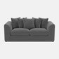 Chelsea Relaxed Linen 3 Seater Sofa - Shades Of Grey - Ex Display