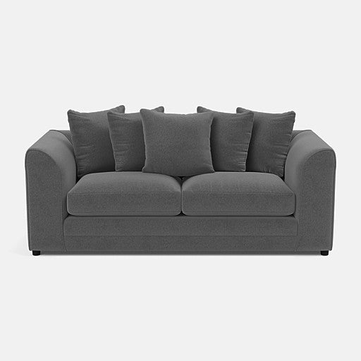 Chelsea Relaxed Linen 3 Seater Sofa - Shades Of Grey - Ex Display