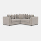 Chelsea Relaxed Linen Double Corner Sofa - Stone Alone - Ex Display