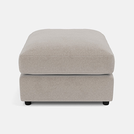 Chelsea Relaxed Linen Footstool - Stone Alone - Ex Display