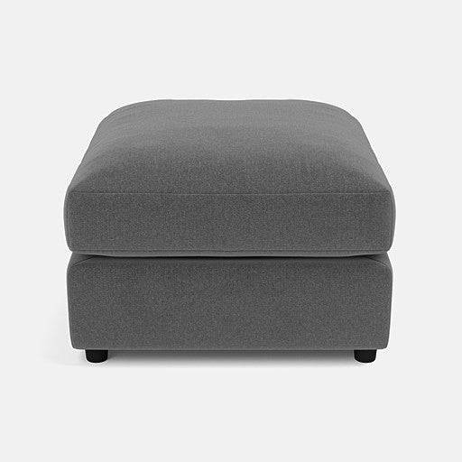 Chelsea Relaxed Linen Footstool - Shades Of Grey - Ex Display