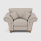 Windsor Highback Soft Textured Linen 1 Seater Sofa - Stone Alone - Ex Display