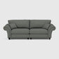 Windsor Highback Soft Textured Linen 4 Seater Sofa - Steel The Deal - Ex Display