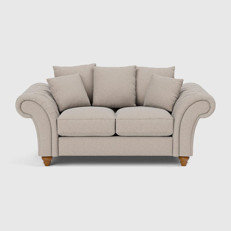Windsor Soft Textured Linen 2 Seater Sofa - Stone Alone - Ex Display